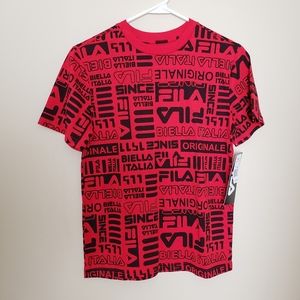 FILA Red And Black Tshirt